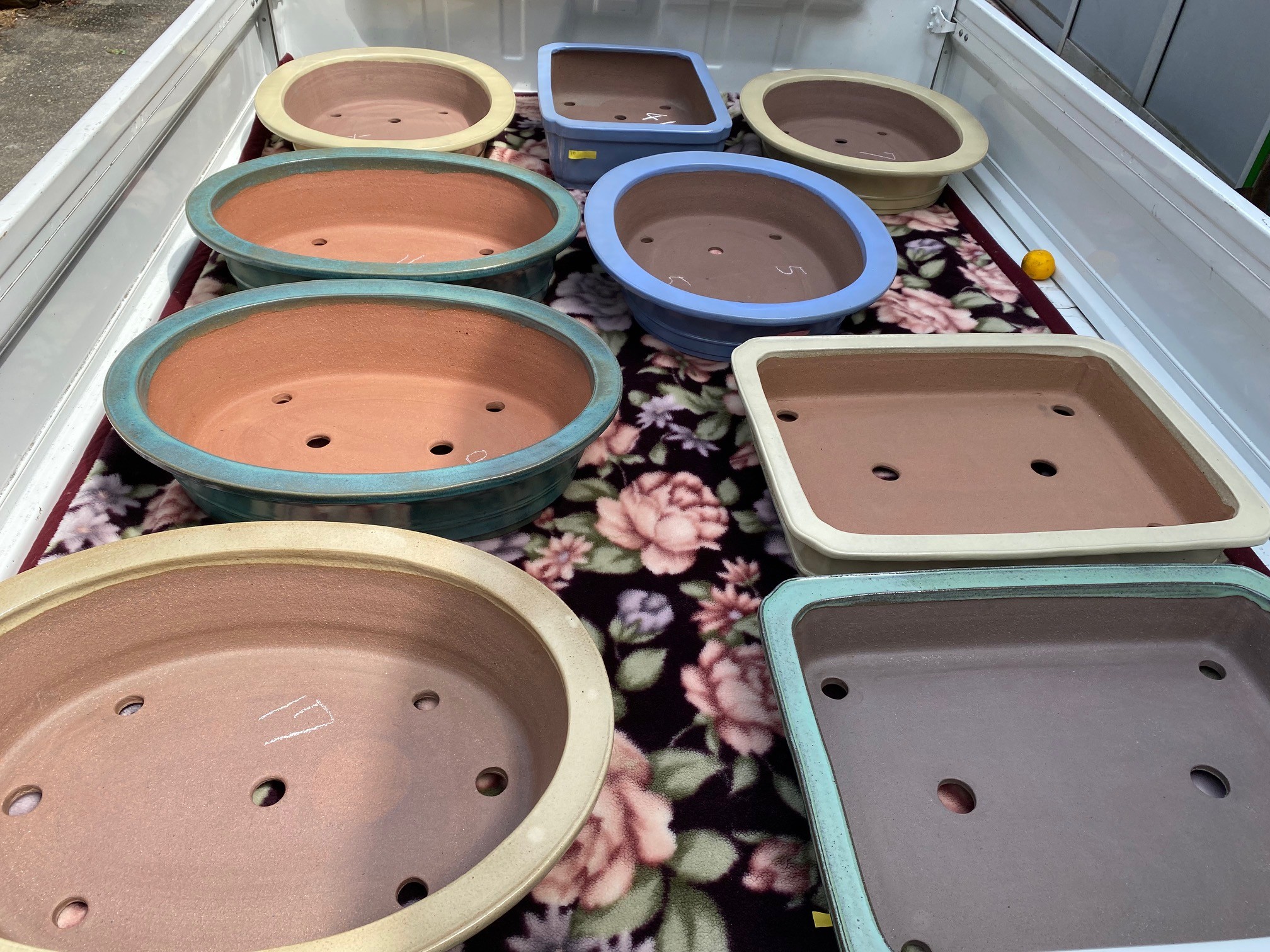 【未使用】　盆栽鉢　角山造印　 常滑焼き 盆栽鉢製造 角山陶苑 TOKONAME BONSAI POTS