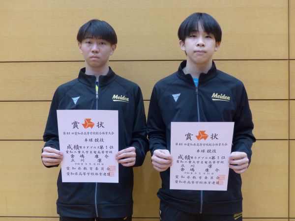 男子ダブルス優勝